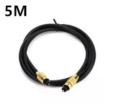 Nickel Plated Metal Head Toslink Male To Male Digital Optical Audio Cable 5M