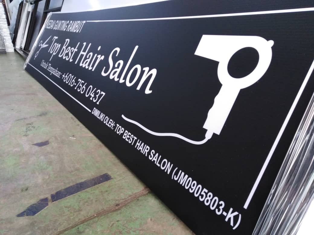 TOP BEST HAIR SALON Polycarbonate Signage
