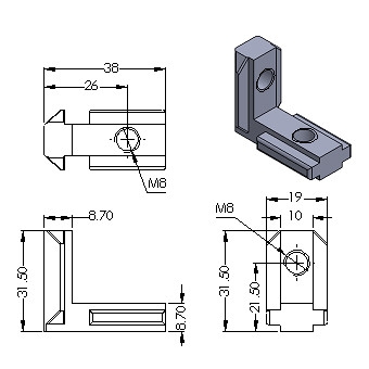 CP-IB4545 INTERIOR BRACKET ACCESSORIES Malaysia, Selangor, Kuala Lumpur (KL), Puchong Supplier, Suppliers, Supply, Supplies | Compact MT Engineering Sdn Bhd