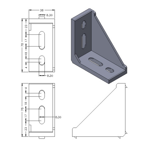 CP-GE40X80-8 GUSSET ELEMENT ACCESSORIES Malaysia, Selangor, Kuala Lumpur (KL), Puchong Supplier, Suppliers, Supply, Supplies | Compact MT Engineering Sdn Bhd