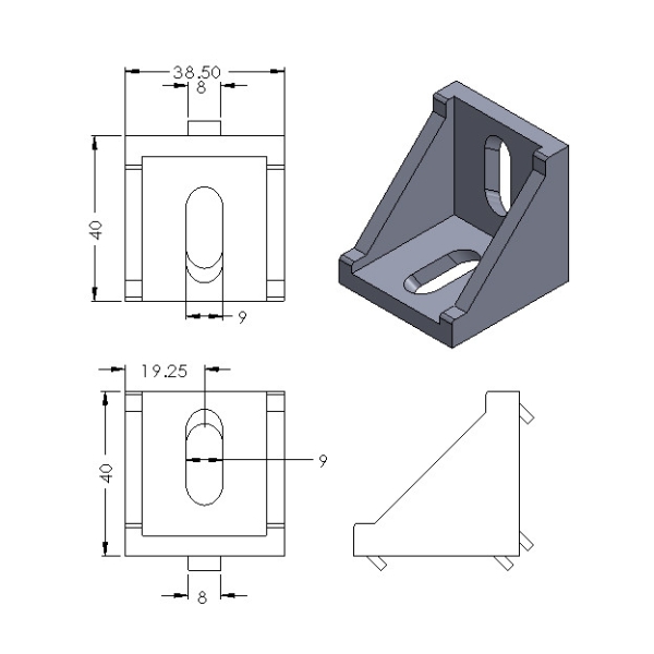 CP-GE40X40-8 GUSSET ELEMENT ACCESSORIES Malaysia, Selangor, Kuala Lumpur (KL), Puchong Supplier, Suppliers, Supply, Supplies | Compact MT Engineering Sdn Bhd