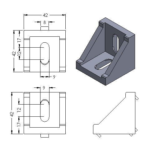 CP-GE42X42-10 GUSSET ELEMENT ACCESSORIES Malaysia, Selangor, Kuala Lumpur (KL), Puchong Supplier, Suppliers, Supply, Supplies | Compact MT Engineering Sdn Bhd