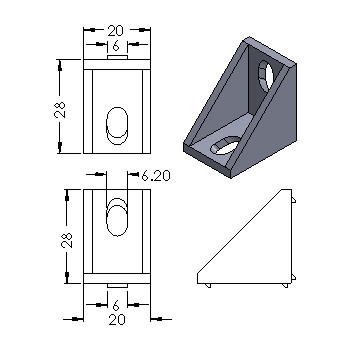 CP-GE20X28-6 GUSSET ELEMENT ACCESSORIES Malaysia, Selangor, Kuala Lumpur (KL), Puchong Supplier, Suppliers, Supply, Supplies | Compact MT Engineering Sdn Bhd