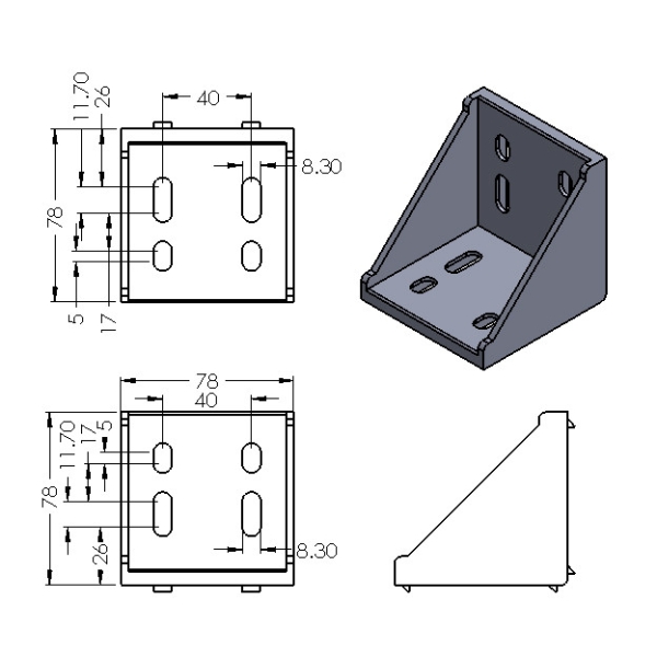 CP-GE80X80-8 GUSSET ELEMENT ACCESSORIES Malaysia, Selangor, Kuala Lumpur (KL), Puchong Supplier, Suppliers, Supply, Supplies | Compact MT Engineering Sdn Bhd