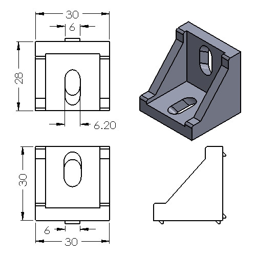 CP-GE30X30-8 GUSSET ELEMENT ACCESSORIES Malaysia, Selangor, Kuala Lumpur (KL), Puchong Supplier, Suppliers, Supply, Supplies | Compact MT Engineering Sdn Bhd