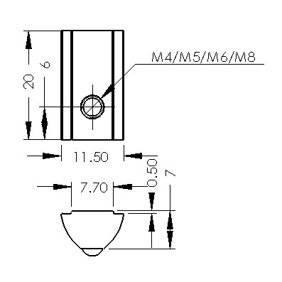 CP-HRN4-8/3030 | CP-HRN5-8/3030 | CP-HRN6-8/3030 | CP-HRN8-8/3030 HALF ROUND NUT ACCESSORIES Malaysia, Selangor, Kuala Lumpur (KL), Puchong Supplier, Suppliers, Supply, Supplies | Compact MT Engineering Sdn Bhd