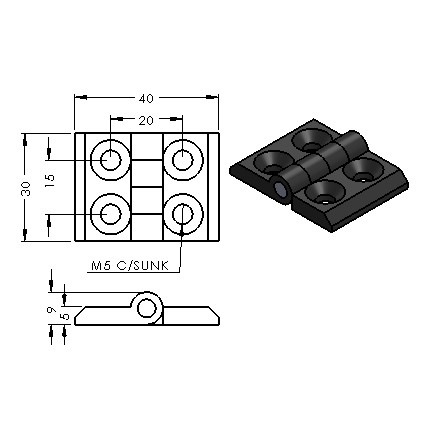 CP-HZC20X20-6 HINGE ACCESSORIES Malaysia, Selangor, Kuala Lumpur (KL), Puchong Supplier, Suppliers, Supply, Supplies | Compact MT Engineering Sdn Bhd