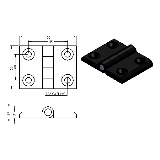 CP-HZC45X45-8 HINGE ACCESSORIES Malaysia, Selangor, Kuala Lumpur (KL), Puchong Supplier, Suppliers, Supply, Supplies | Compact MT Engineering Sdn Bhd