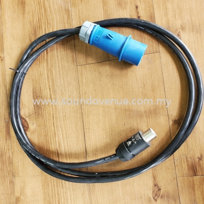 Mennekes 16A3P Male To Neutrik 32A Powercon With 2.5mm TRS Cable
