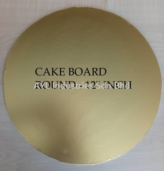 CAKE BOARD ROUND (12'' INCH) GOLD CAKE BOARD ROUND CAKE BOARD Malaysia, Selangor, Kuala Lumpur (KL), Johor Bahru (JB), Pahang Supplier, Suppliers, Supply, Supplies | AYL Industries Sdn Bhd