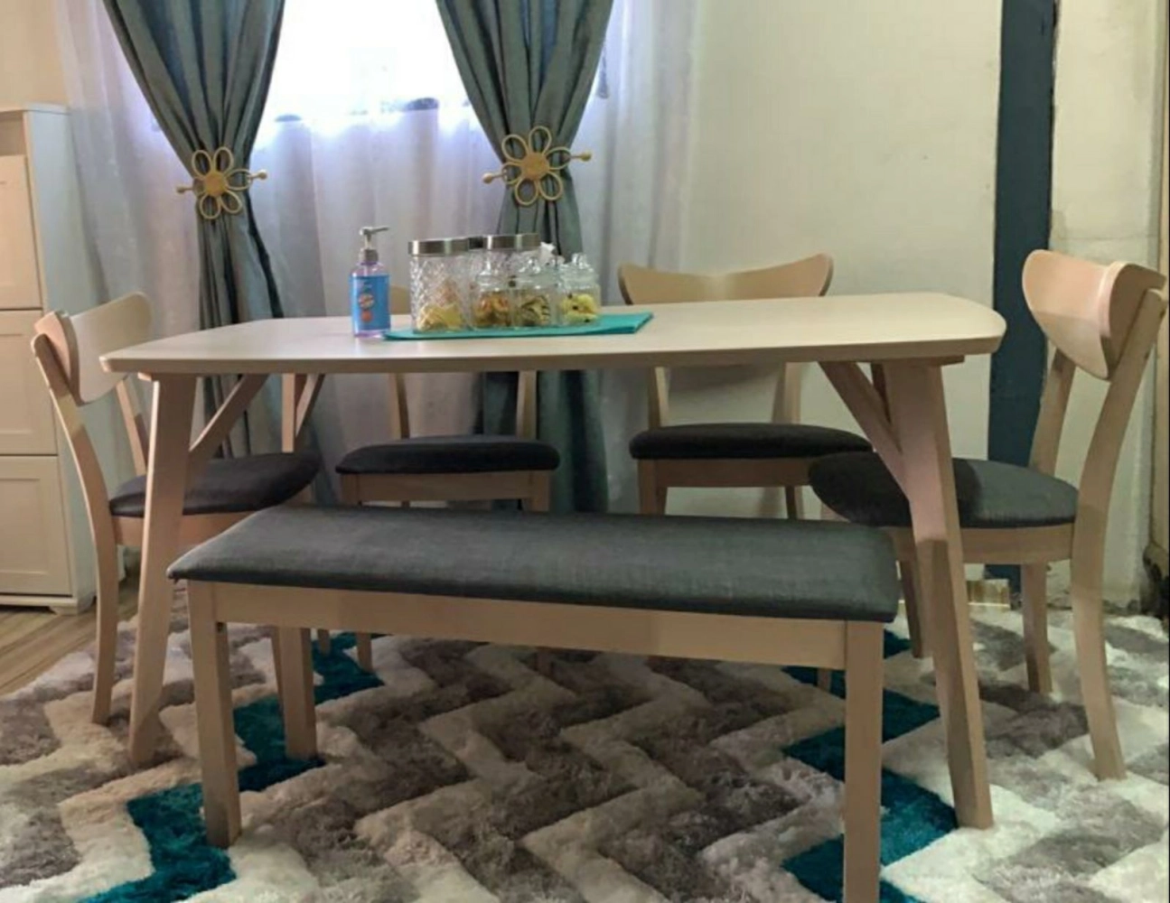 Dinning Table 4 seaters with bench murah dan kuality Penang butterworth RM1299