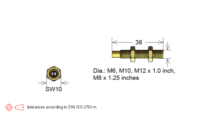 standex m11/b6, b8, b10, b12 series sensor magnet in housing