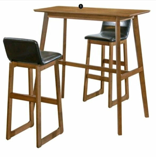 Quality Nice mordern Solid wood Bar Sets Bar Table With Bar Chairs 