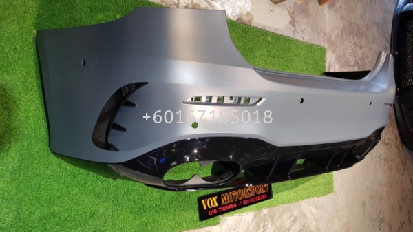 mercedes benz w177 v177 a class sedan rear bumper a45 replace upgrade performance look with diffuser a45 gloss black pp material new set V177 MERCEDES BENZ Johor Bahru JB Malaysia Supply, Supplier, Suppliers | Vox Motorsport