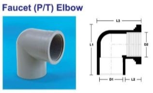 Faucet (P/T) Elbow PVC PRODUCT Selangor, Malaysia, Kuala Lumpur (KL), Puchong Supplier, Suppliers, Supply, Supplies | MG HAUS SDN BHD