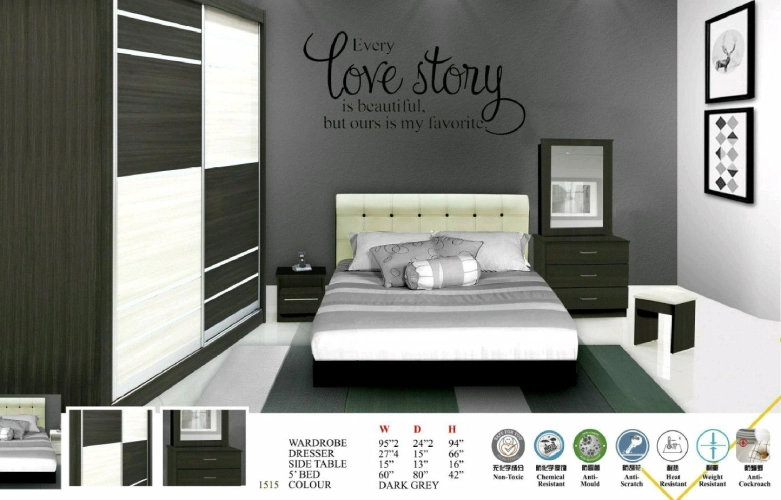 E83 8ft Bedroom Set