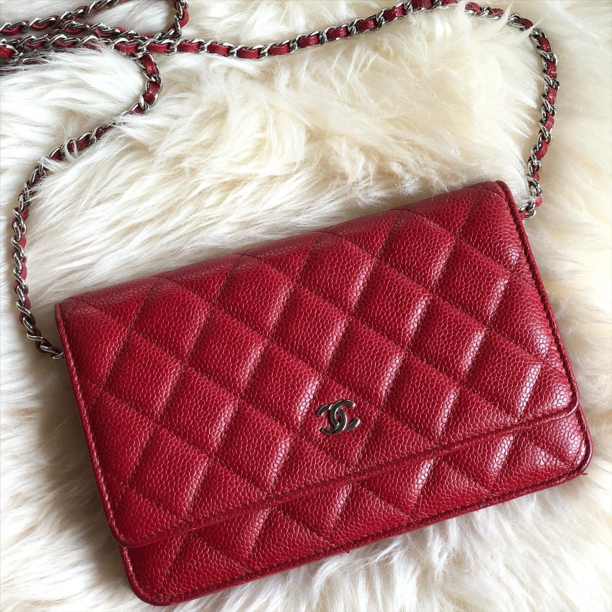 SOLD) Chanel Classic Wallet on Chain Red Caviar SHW Chanel Kuala Lumpur  (KL), Selangor, Malaysia. Supplier