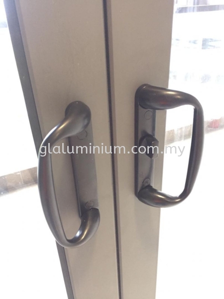 heavy duty sliding doors powder coated ( grey) with glass ( dark)  heavy duty sliding doors Selangor, Malaysia, Kuala Lumpur (KL), Cheras Supplier, Installation, Supply, Supplies | GL GLASS & ALUMINIUM TRADING