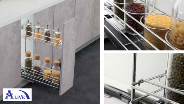 MULTI-FUNCTION TWO  LAYERS PULL OUT BASKET Premium High Quality Kitchen Cabinet Basket & Hardware Selangor, Malaysia, Kuala Lumpur (KL), Sungai Buloh Supplier, Suppliers, Supply, Supplies | Alive Hardware Trading (M) Sdn Bhd