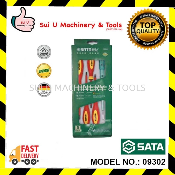 SATA 09302 5PC VDE Insulated Screwdriver Set Insulated Tools Kuala Lumpur (KL), Malaysia, Selangor, Setapak Supplier, Suppliers, Supply, Supplies | Sui U Machinery & Tools (M) Sdn Bhd