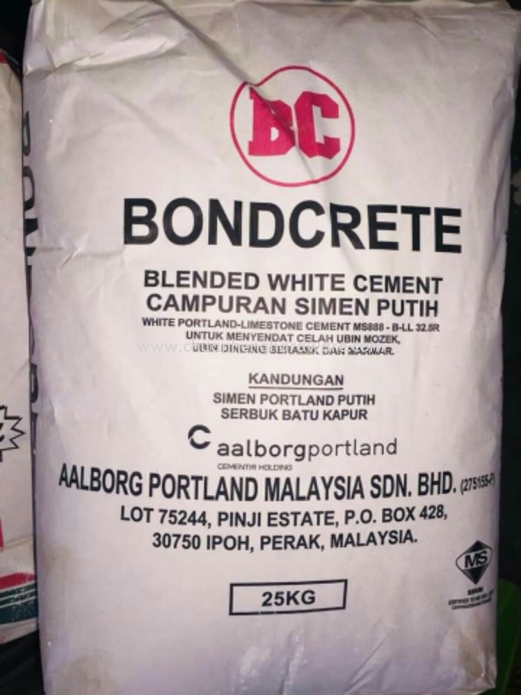 Boncrete White Colour Cement Others Johor Bahru Jb Malaysia Supplier Supply Wholesaler Chuan Heng Hardware Paints Building Material