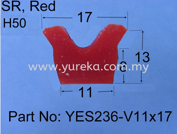 YES236 Red H50 n or u Profile Silicone Rubber Extrusion Rubber Extrusion Malaysia, Kuala Lumpur (KL), Selangor, Johor Bahru (JB) Manufacturer, Supplier, Supply, Supplies | Yureka Sdn Bhd