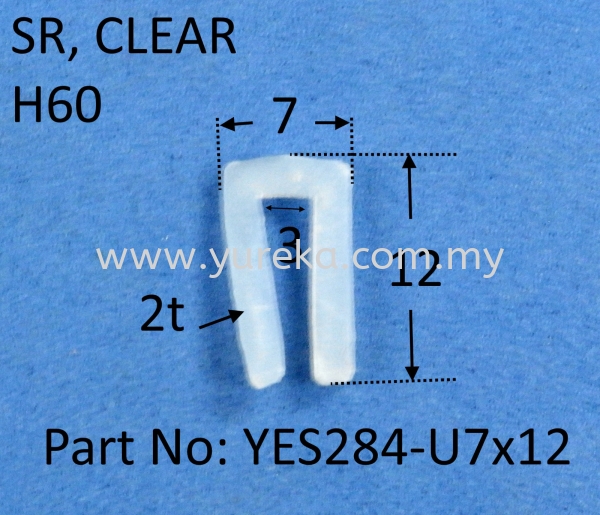 YES284 Clear n or u Profile Silicone Rubber Extrusion Rubber Extrusion Malaysia, Kuala Lumpur (KL), Selangor, Johor Bahru (JB) Manufacturer, Supplier, Supply, Supplies | Yureka Sdn Bhd