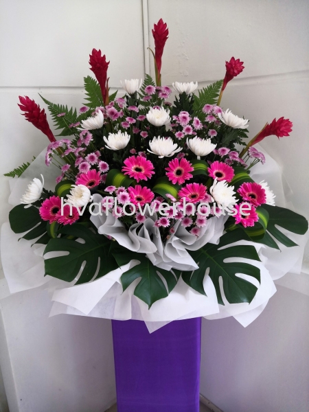 Condolence 008 Condolence Sympathy Flower Stand Johor Bahru (JB), Malaysia, Ulu Tiram Supplier, Suppliers, Supply, Supplies | HV A Flower House