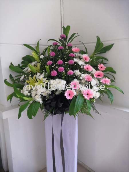 Condolence 009 Condolence Sympathy Flower Stand Johor Bahru (JB), Malaysia, Ulu Tiram Supplier, Suppliers, Supply, Supplies | HV A Flower House