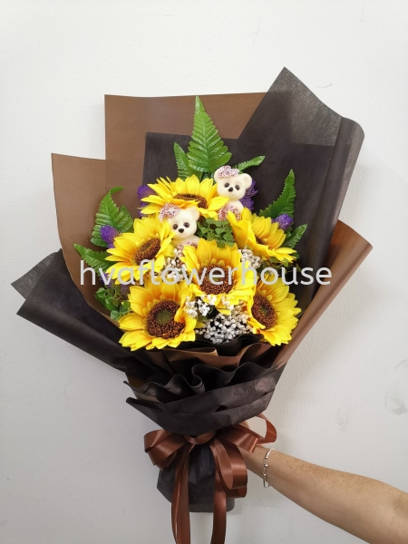 Artificial Sunflower 002 Artificial Flower Bouquet Johor Bahru (JB), Malaysia, Ulu Tiram Supplier, Suppliers, Supply, Supplies | HV A Flower House