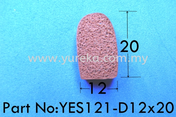 YES121-D12x20 Sponge Silicone Sponge Extrusion Rubber Extrusion Malaysia, Kuala Lumpur (KL), Selangor, Johor Bahru (JB) Manufacturer, Supplier, Supply, Supplies | Yureka Sdn Bhd