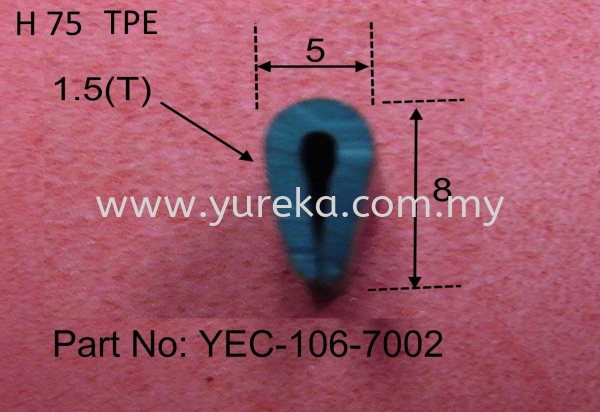 YEC-106-7002 TPE TPE Rubber Extrusion Rubber Extrusion Malaysia, Kuala Lumpur (KL), Selangor, Johor Bahru (JB) Manufacturer, Supplier, Supply, Supplies | Yureka Sdn Bhd