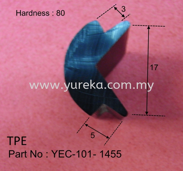 YEC-101-1455 TPE TPE Rubber Extrusion Rubber Extrusion Malaysia, Kuala Lumpur (KL), Selangor, Johor Bahru (JB) Manufacturer, Supplier, Supply, Supplies | Yureka Sdn Bhd