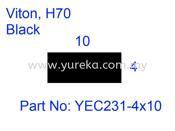 YEC-231 Rect VITON Viton Rubber Extrusion Rubber Extrusion Malaysia, Kuala Lumpur (KL), Selangor, Johor Bahru (JB) Manufacturer, Supplier, Supply, Supplies | Yureka Sdn Bhd