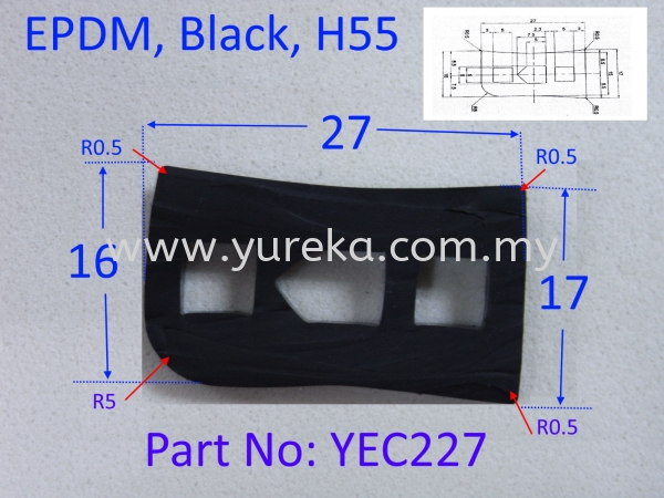 YEC-227 EPDM EPDM Rubber Extrusion Rubber Extrusion Malaysia, Kuala Lumpur (KL), Selangor, Johor Bahru (JB) Manufacturer, Supplier, Supply, Supplies | Yureka Sdn Bhd