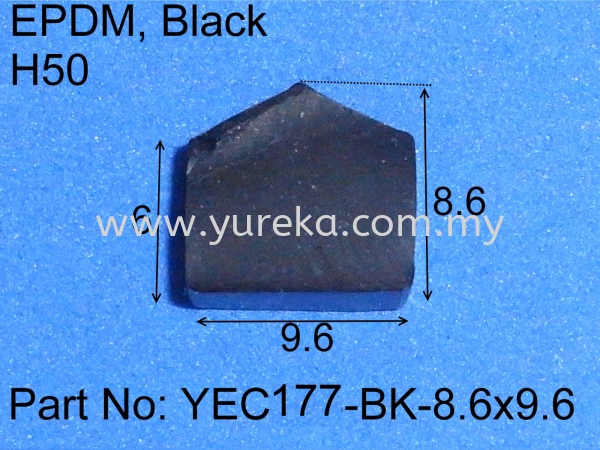 YEC-177-H50-8.6x9.6 EPDM EPDM Rubber Extrusion Rubber Extrusion Malaysia, Kuala Lumpur (KL), Selangor, Johor Bahru (JB) Manufacturer, Supplier, Supply, Supplies | Yureka Sdn Bhd