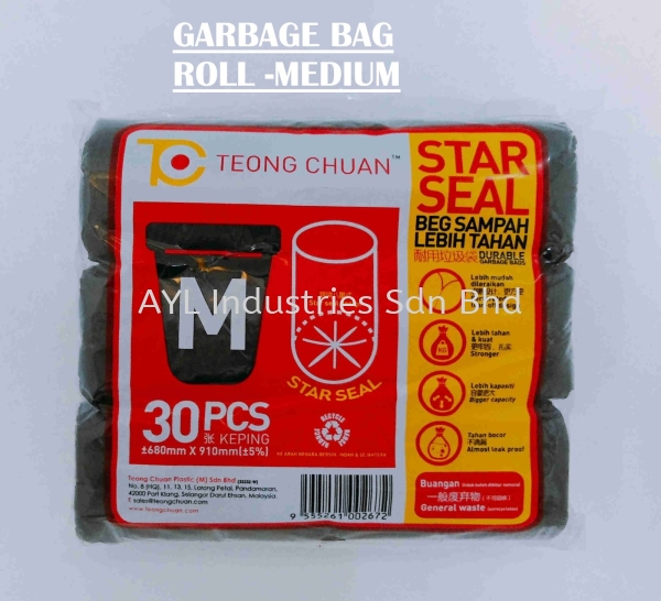 TC GARBAGE BAG ROLL (MEDIUM) GARBAGE BAG Malaysia, Selangor, Kuala Lumpur (KL), Johor Bahru (JB), Pahang Supplier, Suppliers, Supply, Supplies | AYL Industries Sdn Bhd