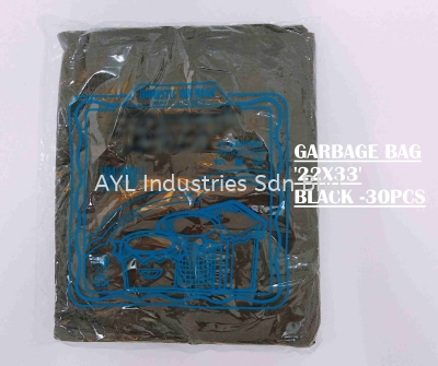 JC GARBAGE BAG (22''x 33'') BLACK 30 PCS