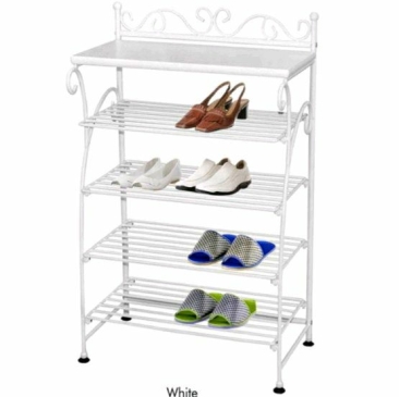High Quality Metal with Solid Wood beautiful Classical shoe Rack