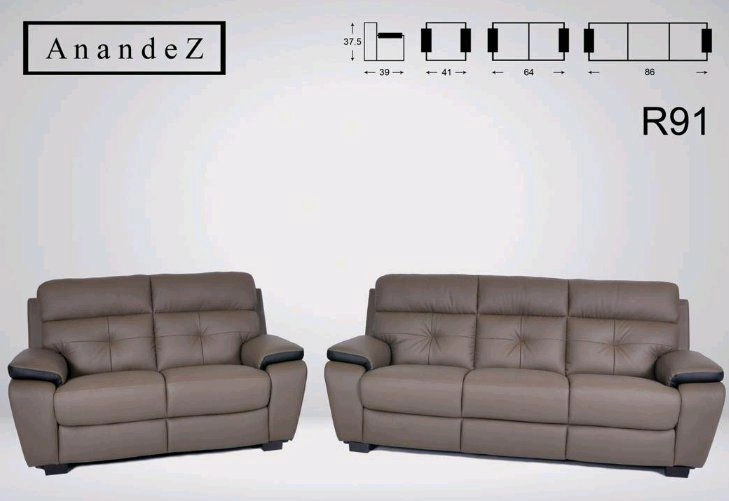 Special Discount Half Leather Sofa 1 2 3 with 1 recliner