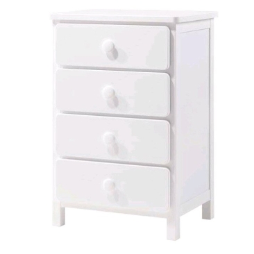 Design Series Chest Of Drawer - MELODY 4 DRAWERS CHEST - WHITE