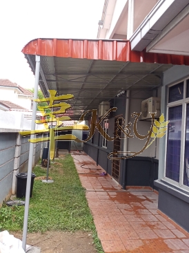 Installation Mild Steel Metal Decks Awning at Semenyih (Metal Awning)