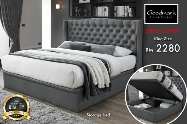 King Size Storage Bed King Size Bed Bedroom Melaka, Malaysia Supplier, Suppliers, Supply, Supplies | GOODMARK FURNITURE CENTRE SDN BHD