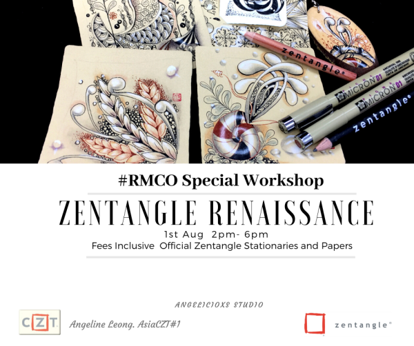 Zentangle Renaissance workshop Zentangle Workshops  Zentangle Kuala Lumpur (KL), Malaysia, Selangor, Danau Desa Class, Lesson, Workshop | Angelicioxs Studio