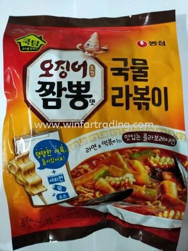 NONGSIM STIR FRY RICE CAKES WITH NOODLES AND SOUP SQUID RAMEN FLAVOUR BC8801043044035