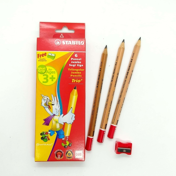 Stabilo Trio Jumbo HB Pencil + Sharpener Pencil Writing & Correction Stationery & Craft Johor Bahru (JB), Malaysia Supplier, Suppliers, Supply, Supplies | Edustream Sdn Bhd