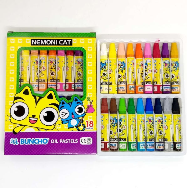 Buncho Nemoni Cat Oil Pastels 12 Colors Crayons & Pastels Art Supplies Stationery & Craft Johor Bahru (JB), Malaysia Supplier, Suppliers, Supply, Supplies | Edustream Sdn Bhd