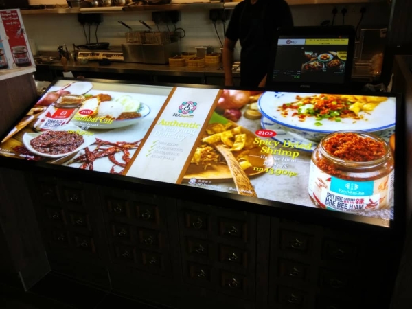 Aluminium lightbox with surface acrylic sheet c/w inkjet sticker Menu & Advertising Display Lightbox Johor Bahru JB Malaysia LED Displayboard, Signboard Design | VETER SIGN SDN BHD