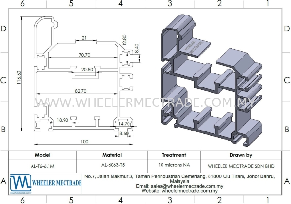 Free Flow Conveyor Profile  Other Profiles Aluminium Profiles Aluminium Malaysia, Johor Bahru (JB), Ulu Tiram Manufacturer, Supplier, Supply, Supplies | Wheeler Mectrade Sdn Bhd