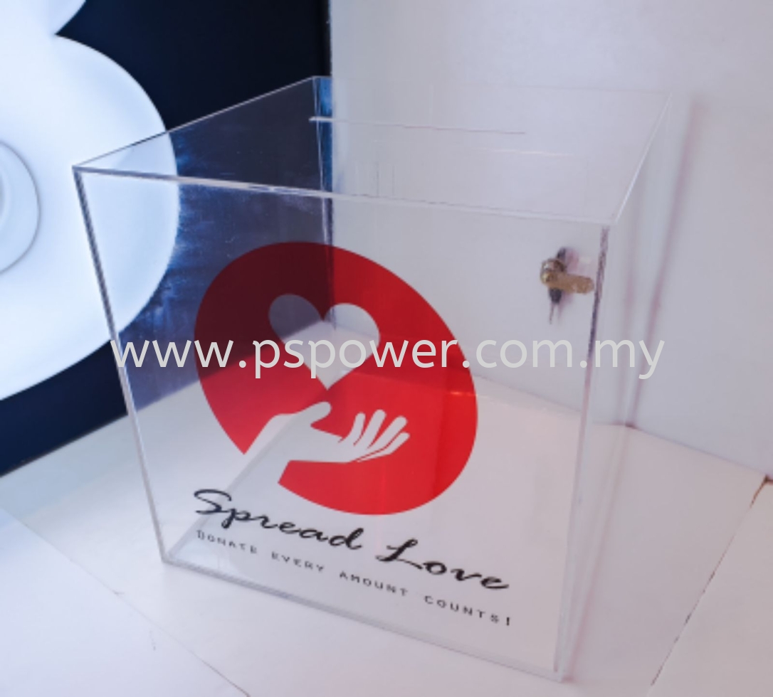 Acrylic Donation Box with Lock